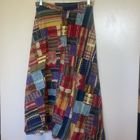 Handmade vintage long Boho skirt.  Hippie.  Festival. Instagram. - Picture 3 of 3